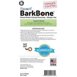 Pet Qwerks Barkbone Flavorit Peanut Butter Flavor Bone - Fillable Surface for Spreads, Tough Durable Toys for Aggressive Power Chewers | Made in USA - for Large & Medium Dogs (FNBBP1)