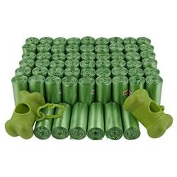 Kekow 1200 Counts Green Dog Waste Bags with 2 Dispensers, Unscented