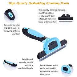 LUD PET Professional Grooming Tool, Deshedding Brush for Dogs and Cats, Best Grooming Brush Effectively Reduces Shedding by up to 95% pet Hair