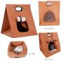 DSDecor Non-Woven Cat Carrier Bag 20'' x20”x21” Foldable Cat House Pet Tent Bed Cave for Cats and Small Dog