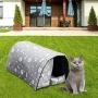 Xianggu Pet House, Cats Tunnel Shelter, Waterproof Outdoor Cat Shelter, Oxford Cloth Soft Plush Foldable Portable Stray Pet Shelter, Pet House for Kitty and Puppy (S/M/L)