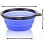 COMSUN Collapsible Dog Bowl, Foldable Expandable Cup Dish for Pet Cat Food Water Feeding Portable Travel Bowl Free Carabiner