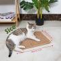 GAPZER Cat Scratch Mat, 2PCS Kitty Natural Sisal Mat Horizontal Cats Floor Scratching Pad to Protect Sofas & Furniture for Grinding Claws