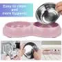 FPVERA Double Dog Cat Bowls with Slow Eating Design Pets Food Mat Feeding Water Bowl for Cats and Small Dogs FPVERA Double Dog Cat Bowls with Slow Eating Design Pets Food Mat Feeding Water Bowl for Cats and Small Dogs