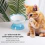Jemirry Raised Cat Bowls, Elevated Ceramic Cat Dish Food Bowl Pet Feeder, Ceramic Pet Food Bowl for Flat-Faced Cats,Small Dogs