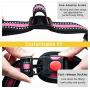 YIMEIS Dog Harness and 5 FT Leash Set, No Pull Adjustable Pet Harness with Easy Control Handle, Reflective Oxford Dog Vest for Medium Dogs Walking Training (M, Pink)