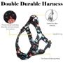 QQPETS Dog Harness Leash Set,Adjustable Vest Durable Heavy Duty Puppy Small Medium Large Dogs Perfect for Walking Running Training Starry Sky
