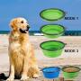 NO/Brand 2 Pack Foldable Dog Travel Bowls, Partable Collapsible Dog Water Food Bowls with Carabiner, Pet Feeding Cup Dish for Traveling, Walking, Parking