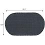 Envision Home 443301 Microfiber Pet Bowl Mat, 12.5 Inch x 21.5 Inch, Black
