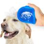 LIANGDU Dog Grooming Brush, Pet Bath Comb Brush, Which Helps To Soothe Massage, Rubber Comb, Adjustable Ring Handle, Suitable For Pet Cats And Dogs