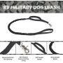 BLEP Tactical Dog Harness with Leash – Military Grade Nylon Dog Harness for Large Dogs – Tactical Vest with Comfortable Extended Pads – Metal Leash Attachment Points – Hook and Loop Panel
