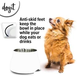 Dogit Elevated Dog Bowl, Stainless Steel Dog Food and Water Bowl for Dogs