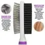 Double-Sided Pet Brush for Grooming & Massaging Dogs, Cats & Other Animals – Fur Detangling Pins & Coat Smoothing Slicker Bristles, Double The Brushing Groom Power in One Tool Double-Sided Pet Brush for Grooming & Massaging Dogs, Cats & Other Animals – Fur Detangling Pins & Coat Smoothing Slicker Bristles, Double The Brushing Groom Power in One Tool