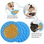 SYEENIFY Lick Mat for Dogs & Cats, Slow Feeder Lick Mat with Suction,Dog Licking Mat for Bathing Grooming Training (2 Pack Blue)