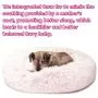 Friends Forever Donut Cat Bed, Faux Fur Dog Beds for Medium Small Dogs - Self Warming Indoor Round Pillow Cuddle