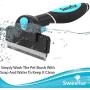 Sweefur Professional Pet Hair Removal Brush for Dogs and Cats- Grooming Deshedding Tool for Small, Medium and Large Pets- Slicker Brush for Removing Undercoat, Mats and Tangled Hair