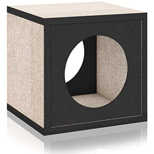 Way Basics Cat Scratcher Cube Scratching Post (Tool-Free Assembly and Uniquely Crafted from Sustainable Non Toxic zBoard Paperboard)