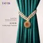 Tayis Curtain Tiebacks - Hand Weaving Cotton Ropes Tie Backs - Sparking Crystal Gold Metal Flower Curtain Buckle for Home Office Decorative (Champagne Gold,2 Pack) Tayis Curtain Tiebacks - Hand Weaving Cotton Ropes Tie Backs - Sparking Crystal Gold Metal Flower Curtain Buckle for Home Office Decorative (Champagne Gold,2 Pack)