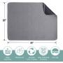 rabbitgoo Washable Pee Pads for Dogs 41 x 32, Waterproof Large Potty Training Pad Super Absorbent Non-Slip Puppy Pads Suitable for Dogs and Cats, 2 Pack, Grey