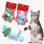 ocijf179 Pet Cat Toys Set Pet Supplies Cats Mouse Ball Candy Plush Toys Filled Christmas Xmas Gifts Set - Blue