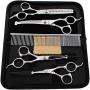 iSeaFly Dog Grooming Kit, Safety Round Tip, Heavy Duty Stainless Steel, 5 in 1 Cat Dog Grooming Scissors Set, Best Pet Grooming Shears for Full Body