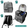 PetAmi Dog Travel Bag Backpack | Backpack Organizer with Poop Bag Dispenser, Multi-Function Pocket, Food Container Bag, Collapsible Bowl | Weekend Pet Travel Set for Hiking Overnight Camping Road Trip