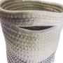 Midlee Rope Dog Toy Basket with Blank Label- Personalize It!