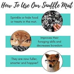 Snuffle Mat - Interactive Slow Feeder - Puzzles Mat - Durable and Machine Washable - Great for Small to Large Dogs and Cats