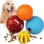 PrimePets 4Pack IQ Treat Ball, Fun Interactive Food Dispensing Dog Toys, Dog Puzzle Chew Toys, Non-Toxic Natural Rubber Dog Chew Toys, Interactive Dog Toys for Tooth Cleaning, Chewing, Playing