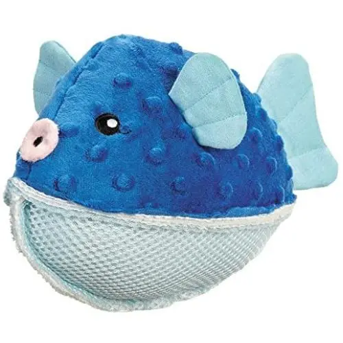 Grriggles Aqua Dudes Ball Shaped Squeak Dog Chew Toy Grriggles Aqua Dudes Ball Shaped Squeak Dog Chew Toy