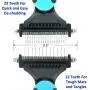Vets Pride USA - Deshedding Brush with Double-Sided Blade - Professional Grooming Tool for Easy Detangling, Dematting, Brushing - Safe, Gentle Undercoat Rake & Comb for Medium & Long-Haired Cat & Dog Vets Pride USA - Deshedding Brush with Double-Sided Blade - Professional Grooming Tool for Easy Detangling, Dematting, Brushing - Safe, Gentle Undercoat Rake & Comb for Medium & Long-Haired Cat & Dog