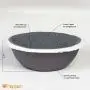 Hepper - Nest Cat Bed - Modern Cat Furniture - Cat Bowl with Removable & Washable Fleece Liner