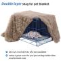 Dasior Pet Dog Cat Fluffy Fur Blanket Sleep Mat Reversible Double Layer Washable for Dog Bed, Couch, Sofa, Car