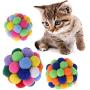 Aopiu New Pet Cat Toy, Colorful Handmade Bells Ball, Built-in Catnip Interactive Toy