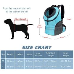 WOYYHO Pet Dog Carrier Backpack Puppy Dog Travel Carrier Front Pack Breathable Head-Out Backpack Carrier for Small Dogs Cats Rabbits