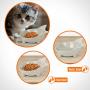 Cotill Cat Bowls, Non Slip Multi-Purpose Dog Cat Food Bowls, Reliefs Whisker Fatigue Wide Cat Dish, Shallow Feeder Bowls Pet Water Bowl for Small Dogs Cats and Pets