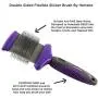 Hertzko Double Sided Flexible Slicker Brush Removes Loose Hair, Tangles, and Knots, Flexible Head Contours on Your Pet’s Skin - Suitable for Dogs and Cats Hertzko Double Sided Flexible Slicker Brush Removes Loose Hair, Tangles, and Knots, Flexible Head Contours on Your Pet’s Skin - Suitable for Dogs and Cats