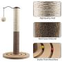 67i Cat Scratching Post Cats Kittens Scratcher Cat Tracking Interactive Toy Cat Sisal Scratch Pole Cat Kitten Sisal Post 360° Roating Hanging Ball Cat Durable Cat Scratcher Pole Sisal Rope 19.7''