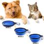 AYECEHI Portable Silicone Collapsible Pet Cat Bowls,Foldable Expandable Water Feeding Travel Bowl Cup Dish for for Pet Dogs and Cats