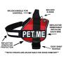 PET ME Nylon Dog Vest Harness. Purchase Comes with 2 Reflective Removable PET ME Patches. Please Measure Your Dog Before Ordering