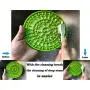 Kwispel Dog Lick Pad | Dog Puzzle Lick Mat with Clean Brush | Silicone Dog Slow Feeder Lick Mat with Super Suction for Pet Bathing, Grooming and Training