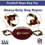 Pets First NFL Kansas City Chiefs Football Dog Toy, Tough Nylon Quality Materials with Strong Pull Ropes & Inner Squeaker in NFL Team Color