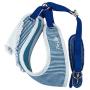 Pet Life Luxe Spawling 2-in-1 Mesh Reversed Adjustable Dog Harness-Leash W/Fashion Bowtie, Large, Blue