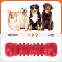 Dog Squeaky Toys Almost Indestructible,Dog Chew Toys for Aggressive Chewers, Toughest Natural Rubber,Pet Chew Toys for Medium and Large Breed,Bone Shape