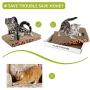 2PCS Cardboard Cat Scratcher with Scratch Box and Cat Self Groomer Massager Scratcher Toy Brush,Corrugated Cat Scratching Pad Cat Scratching Post with Catnip