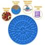Dog Lick Pad 2pcs New Version Dog Licking Pads for Bathing with Powerful Suction Cup Dog Peanut Butter Lick Mat Used for Pet Bathing Grooming and Dog Training with Groom Brush by Free