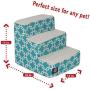 Majestic Pet Portable Pet Stairs | Soft Sherpa Foam Feeling Step | Steps for Dogs & Cats | Puppy & Kitty Ramp | Perfect for Bed & Sofa