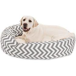 Majestic Pet Chevron Sherpa Bagel Bed