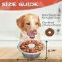 BINGPET Stainless Steel Slow Feed Dog Bowl - 4 Cup Extra Large Pet Slow Feeder, 2 Standard Metal Bowls Fit Elevated Feeders, Eating Bowl, Stops Dog Food Gulping, Dog Food and Water Bowl