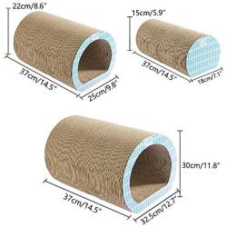 All for Paws 3 in 1 Cat Cave Scratcher Cardboard, Durable Cat Lounger Scratching Post Tunnel for Indoor Cats